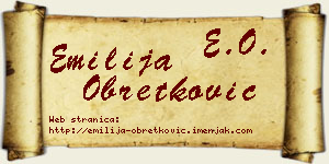 Emilija Obretković vizit kartica